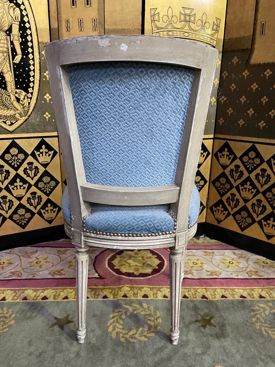 Suite De 6 Chaises De Style Louis XVI -photo-1