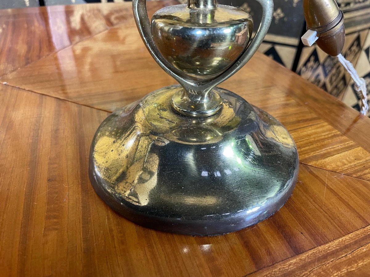 Paire De Lampes à poser en laiton -photo-2