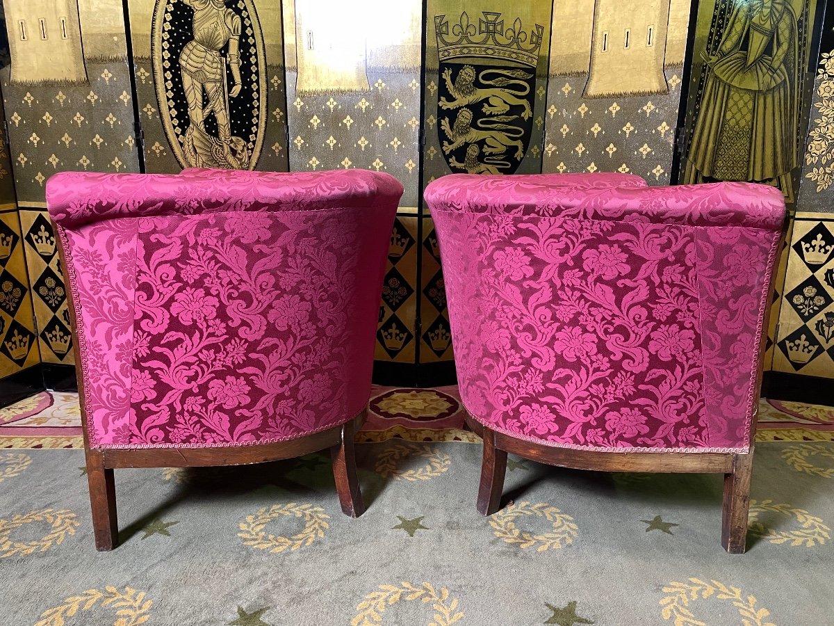 Pair Of Bergere Armchairs Art Deco Period-photo-1