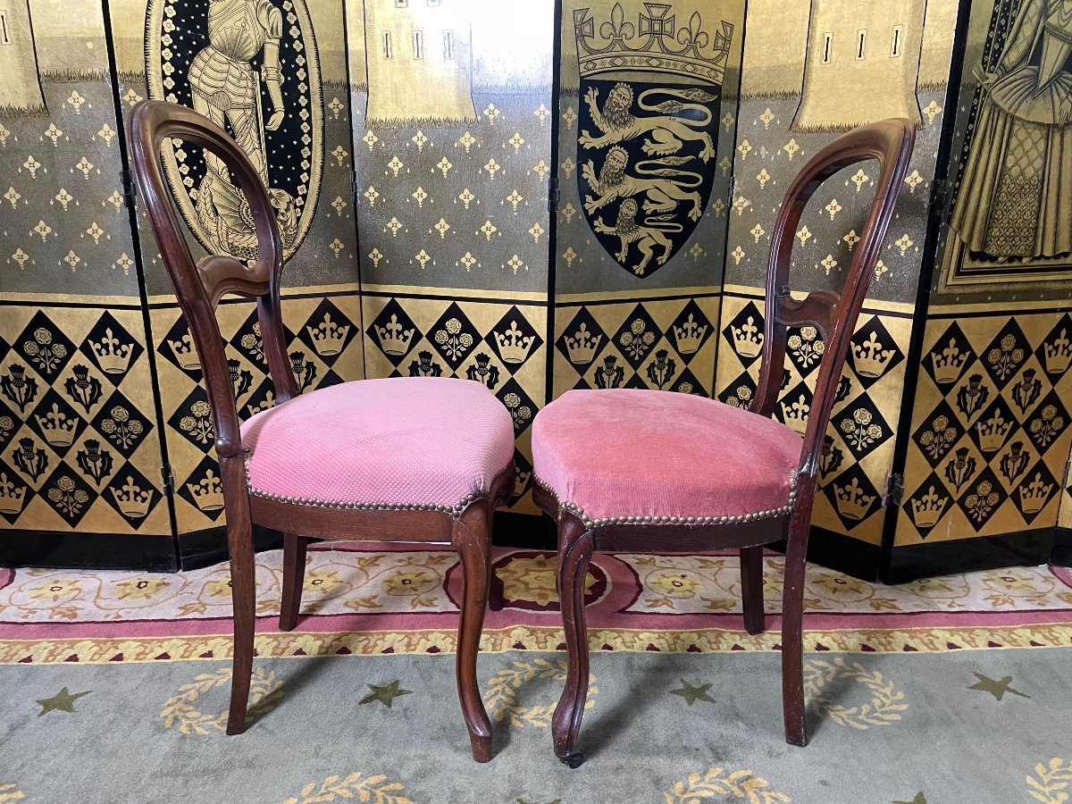 Suite Of 6 Louis Philippe Walnut Chairs-photo-4