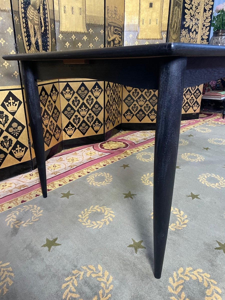 Scandinavian Table In Blackened Wood Napoleon III-photo-3
