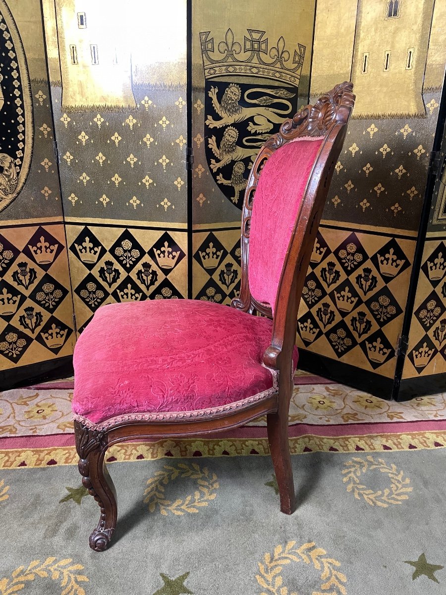 Chauffeuse époque Napoléon III Acajou -photo-3