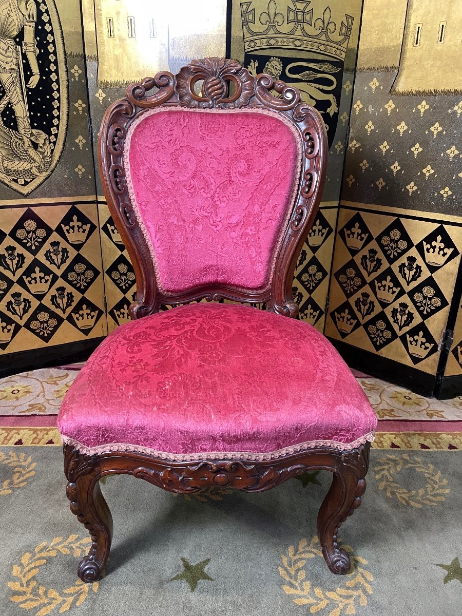 Chauffeuse époque Napoléon III Acajou 