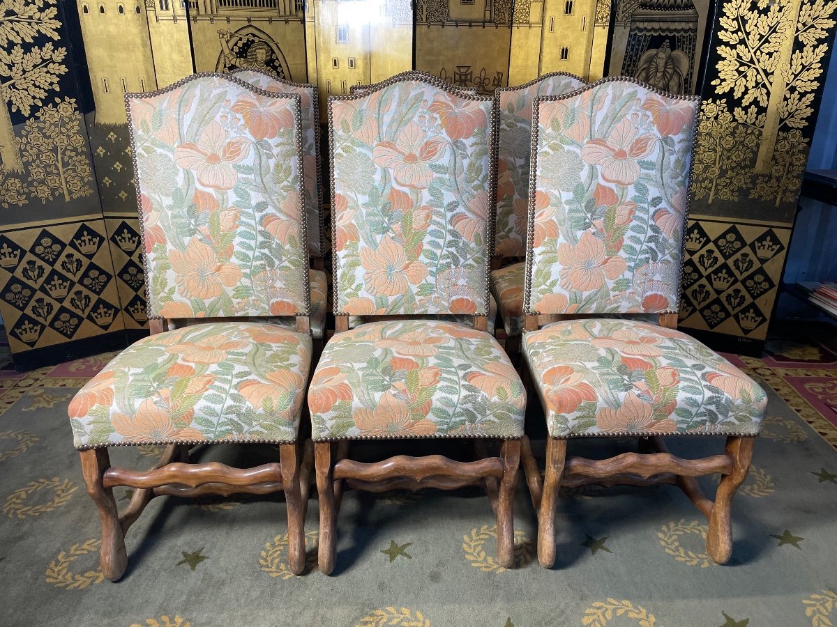 Suite Of 6 Louis XIII Chair - Sheep Bone