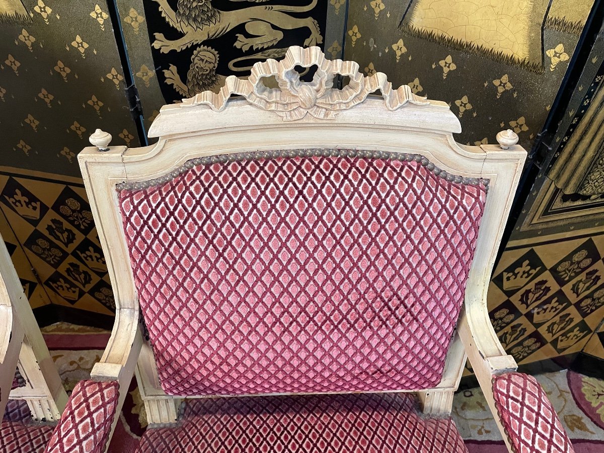 Pair Of Louis XVI Style Armchairs-photo-2