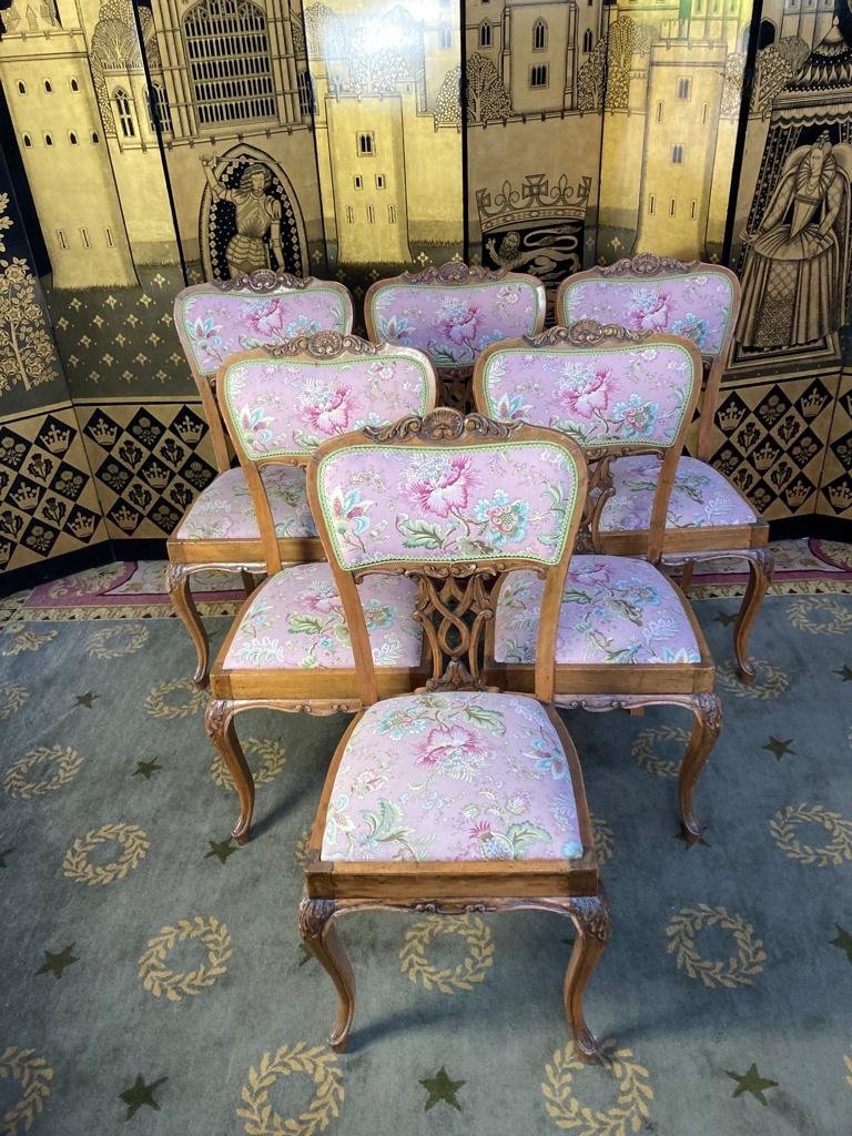 Suite De 6 Chaises Anglaises - Louis XV -photo-2