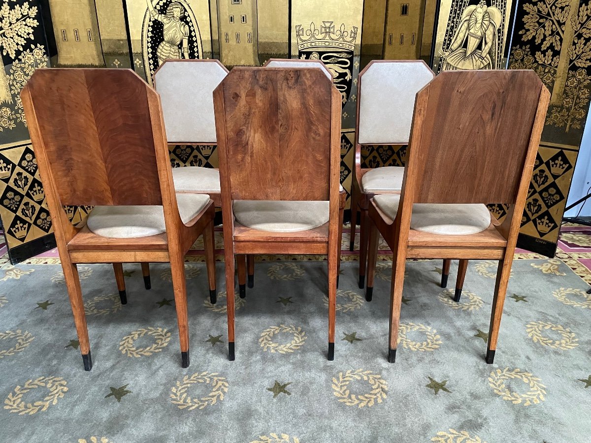 Suite Of 6 Art Deco Period Chairs-photo-1