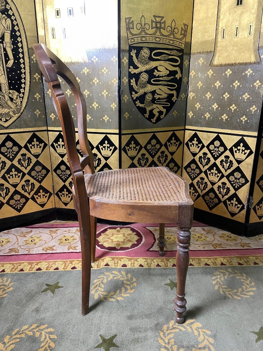 Suite Of 12 Louis Philippe Period Chairs In Cannage-photo-6