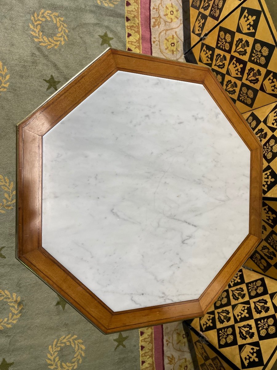 Marble Tilting Tripod Pedestal Table-photo-3