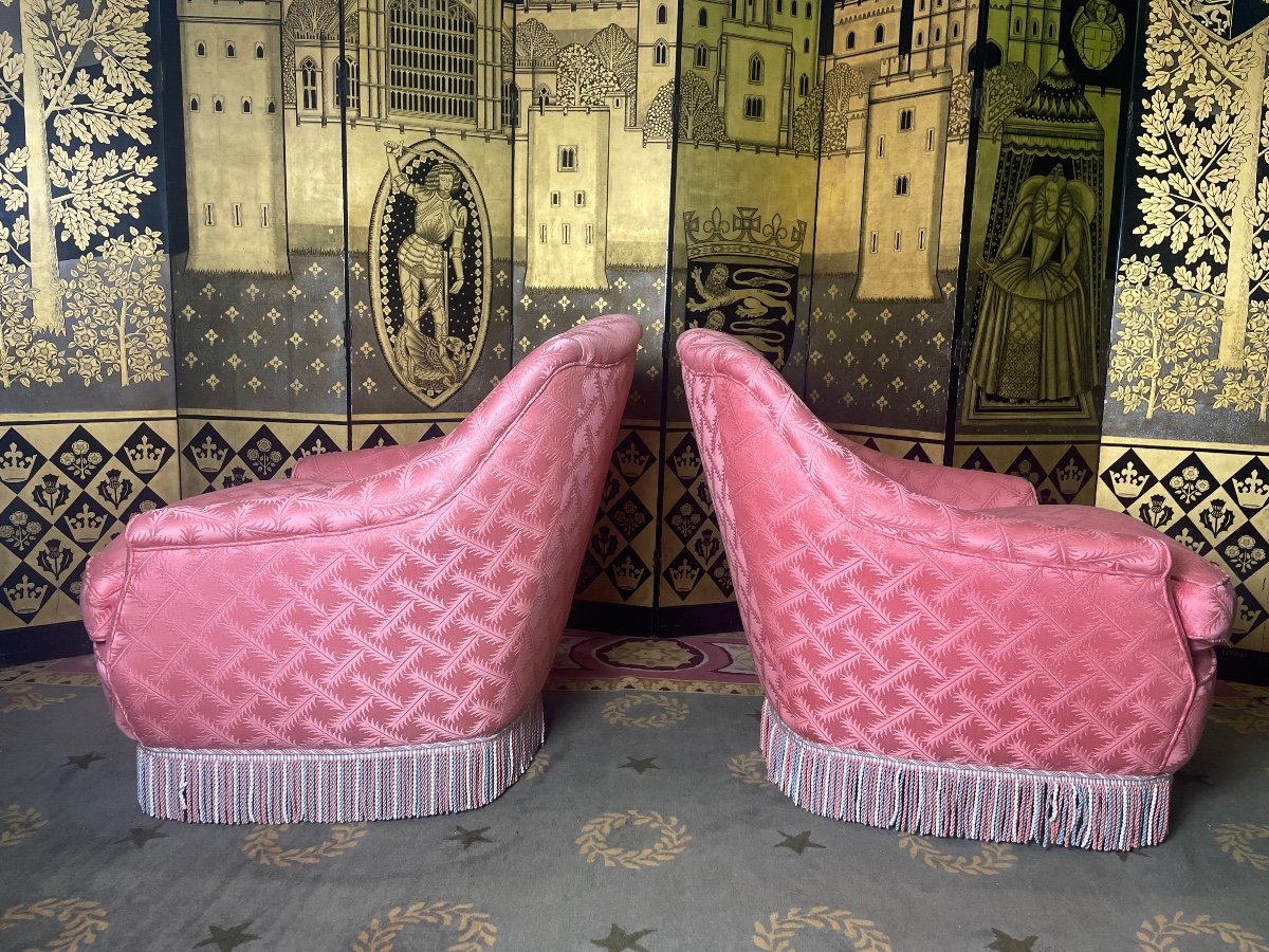 Paire de fauteuils - bergères de Style Napoléon III -photo-2