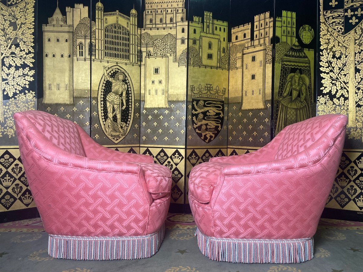 Paire de fauteuils - bergères de Style Napoléon III -photo-5