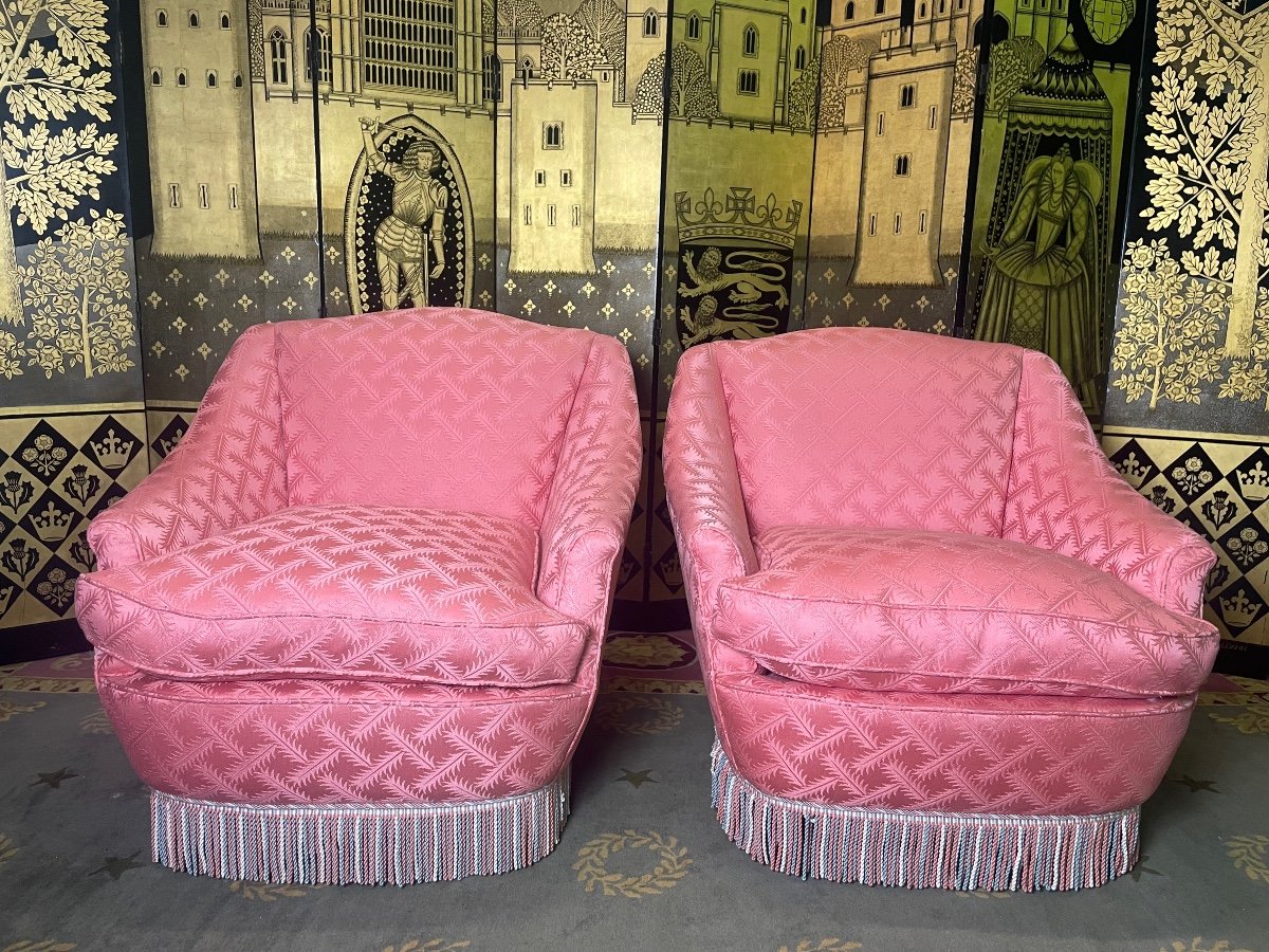Paire de fauteuils - bergères de Style Napoléon III 