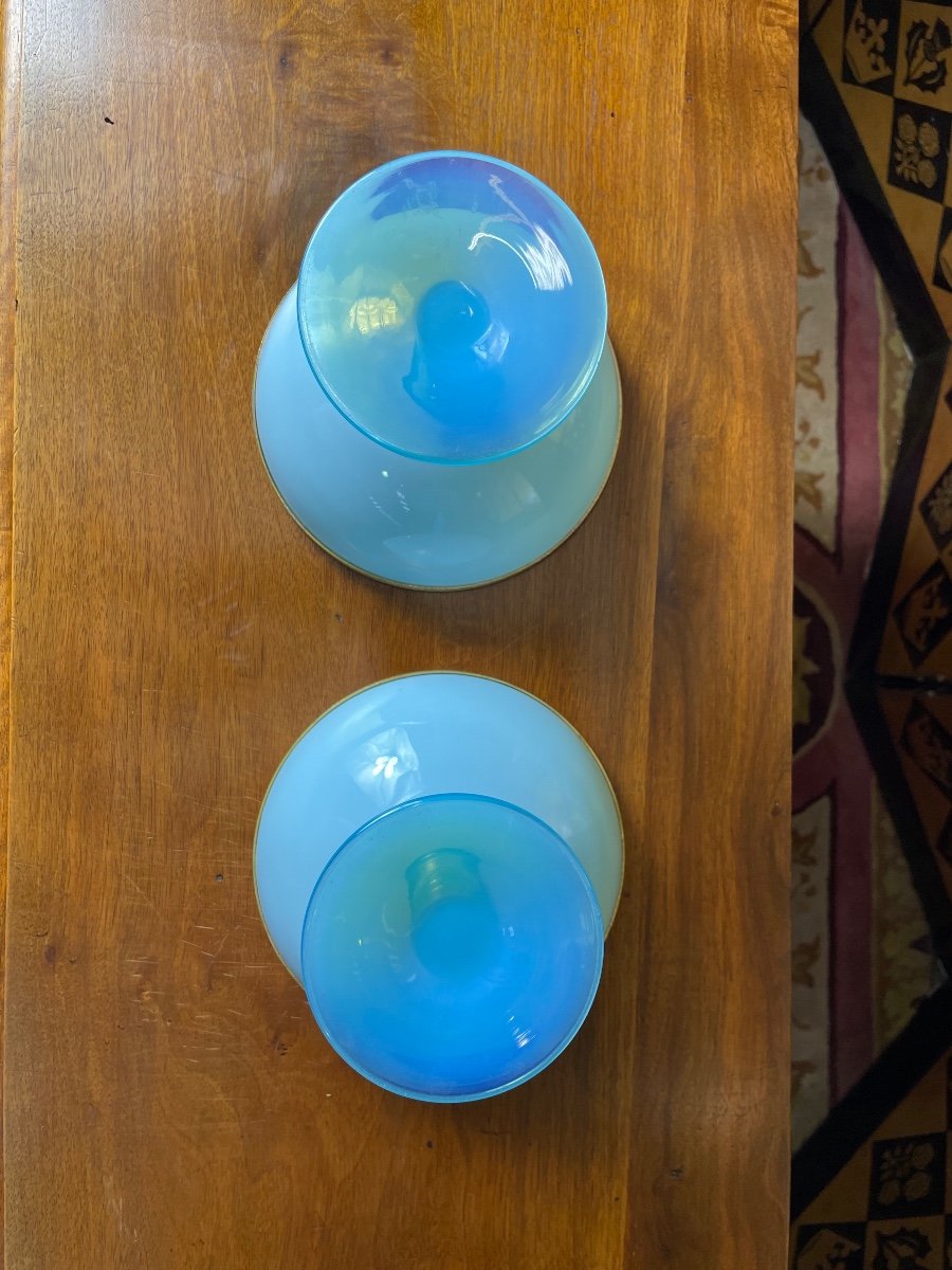 Pair Of Blue Opaline Cups -photo-3