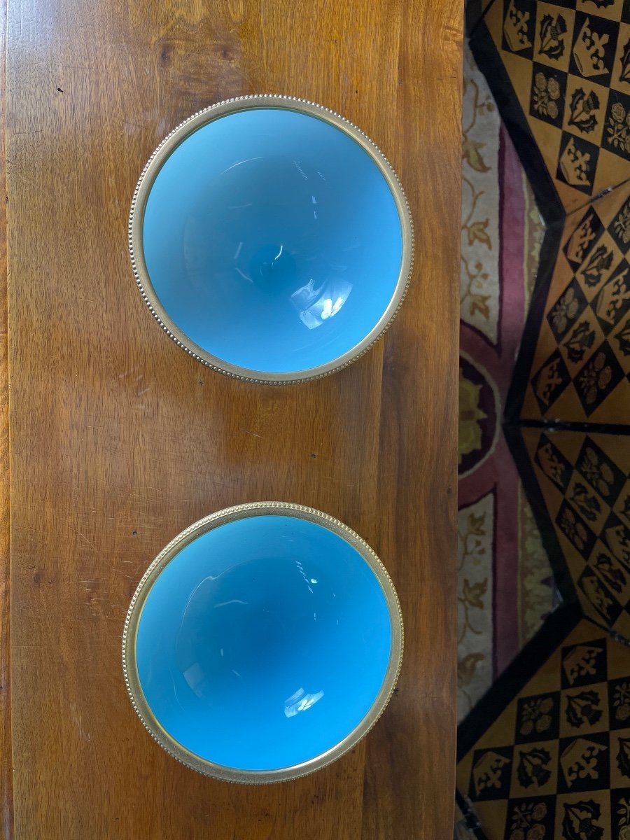 Pair Of Blue Opaline Cups -photo-4