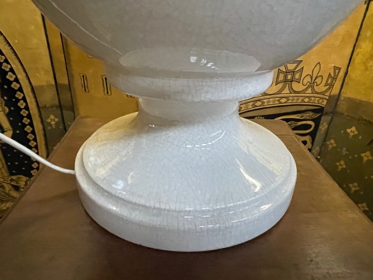 Lampe En Porcelaine Craquelée 1970-photo-2