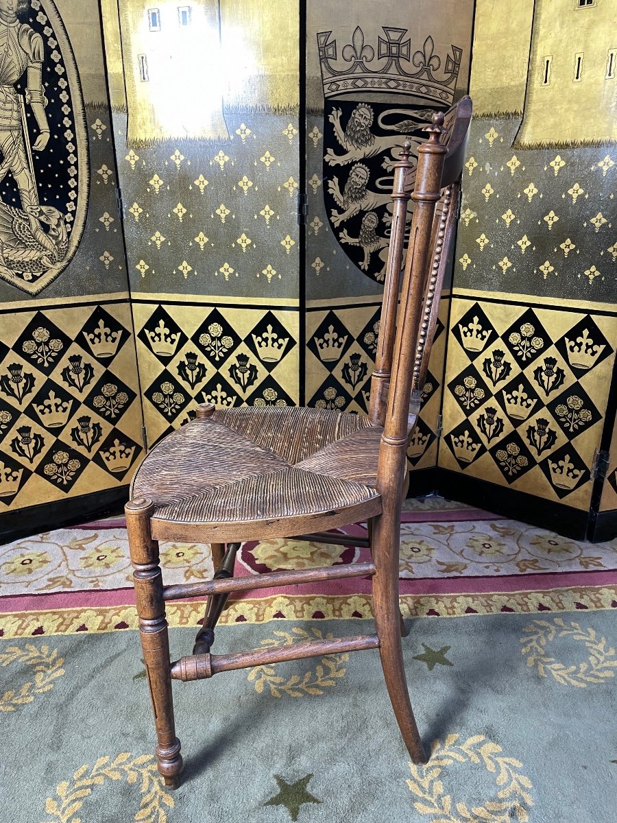 Suite De 6 Chaises provençales Paillées « lyre »-photo-2