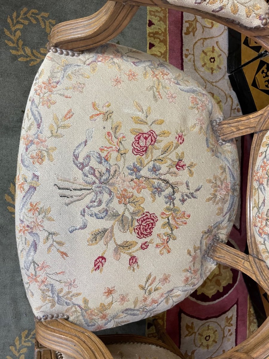 Pair Of Louis XVI Cabriolet Armchairs-photo-4