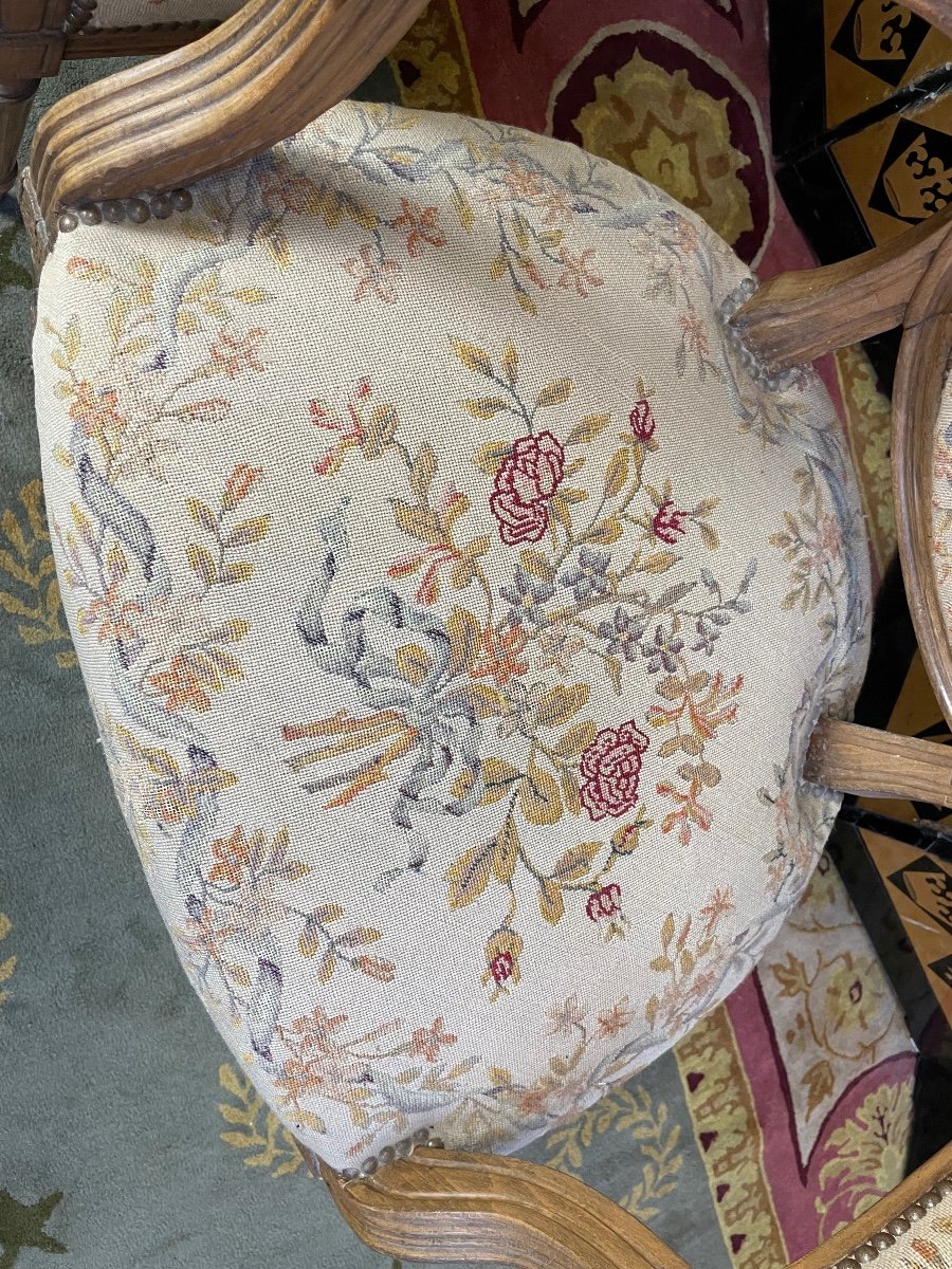Pair Of Louis XVI Cabriolet Armchairs-photo-2