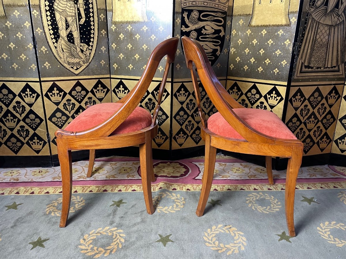 Suite De 6 Chaises Gondoles Empire -photo-3