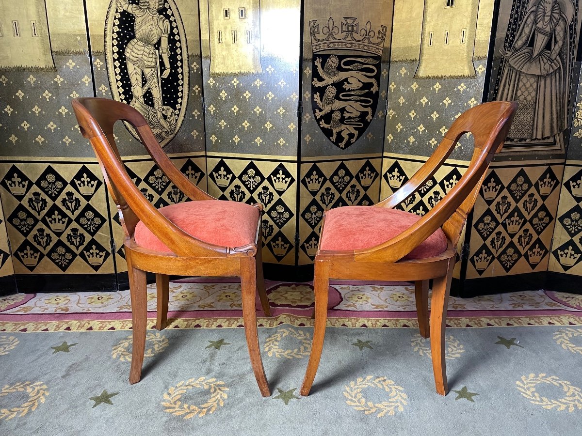 Suite De 6 Chaises Gondoles Empire -photo-5