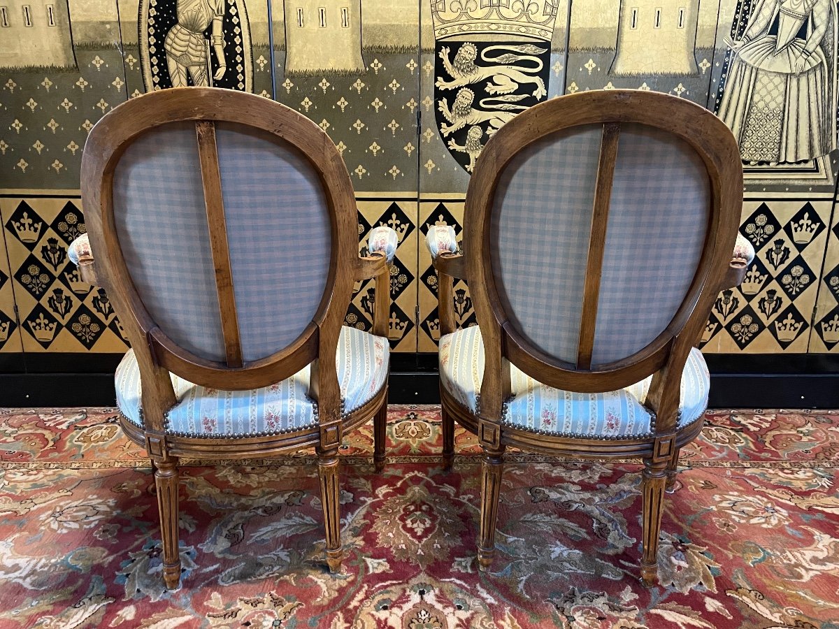 Pair Of Louis XVI Style Armchairs-photo-3