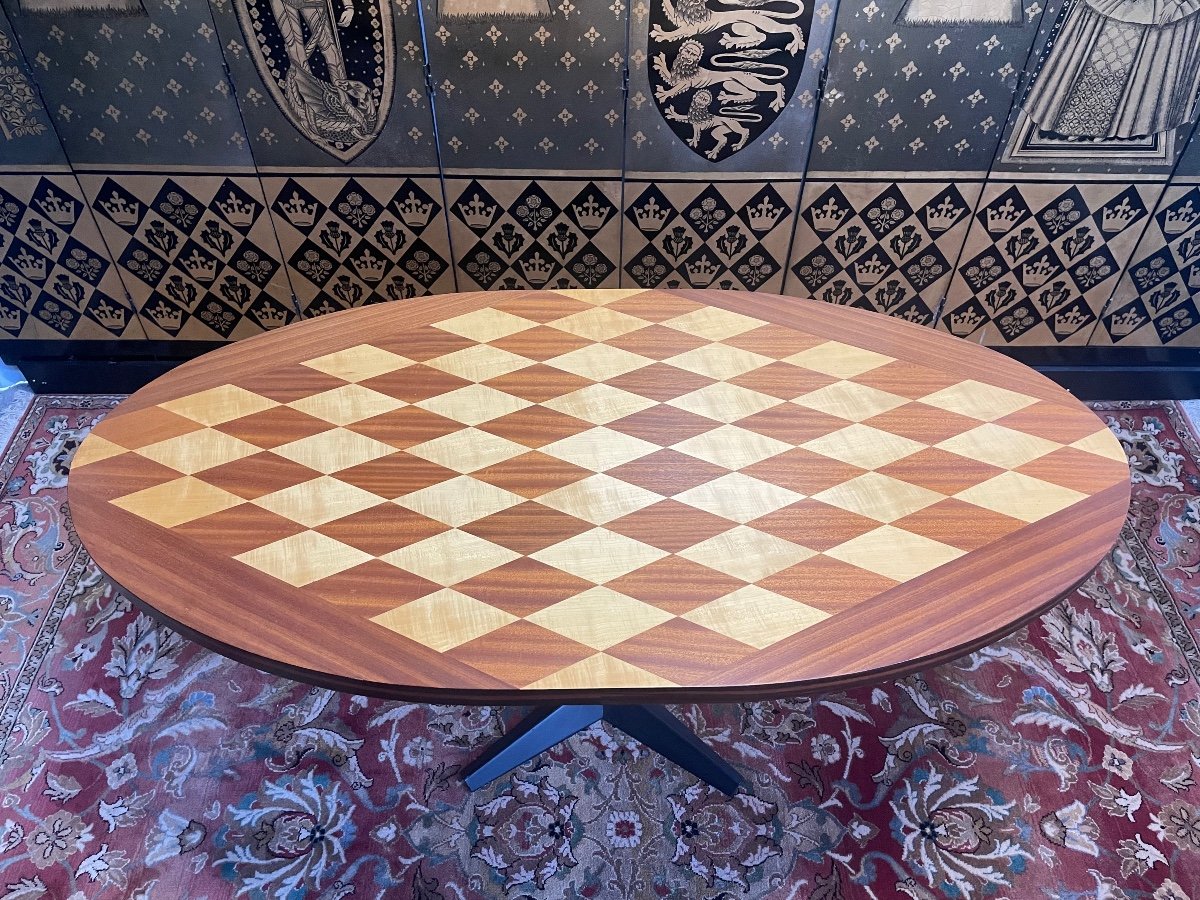 Table Basse Et Table à Manger rehaussable Pied Central 1970-photo-2