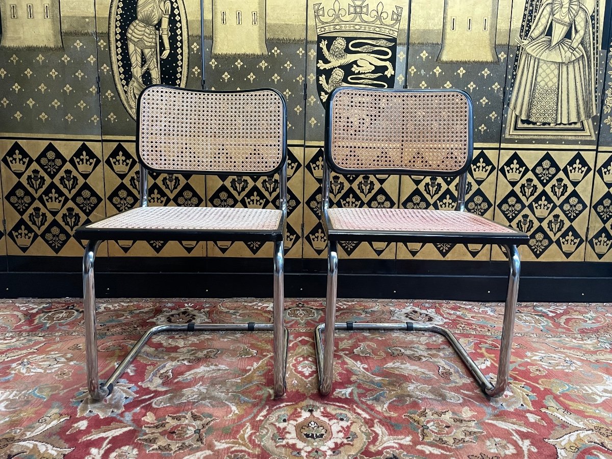 Pair Of Marcel Breuer B32 Chairs-photo-2