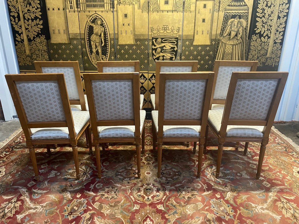 Suite De 8 Chaise De Style Louis XVI -photo-3
