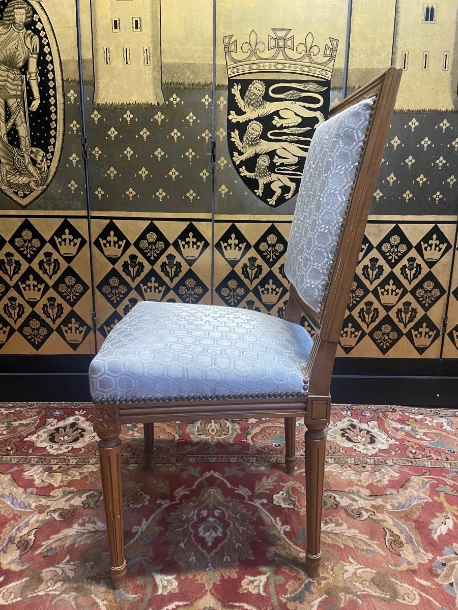 Suite De 8 Chaise De Style Louis XVI -photo-2