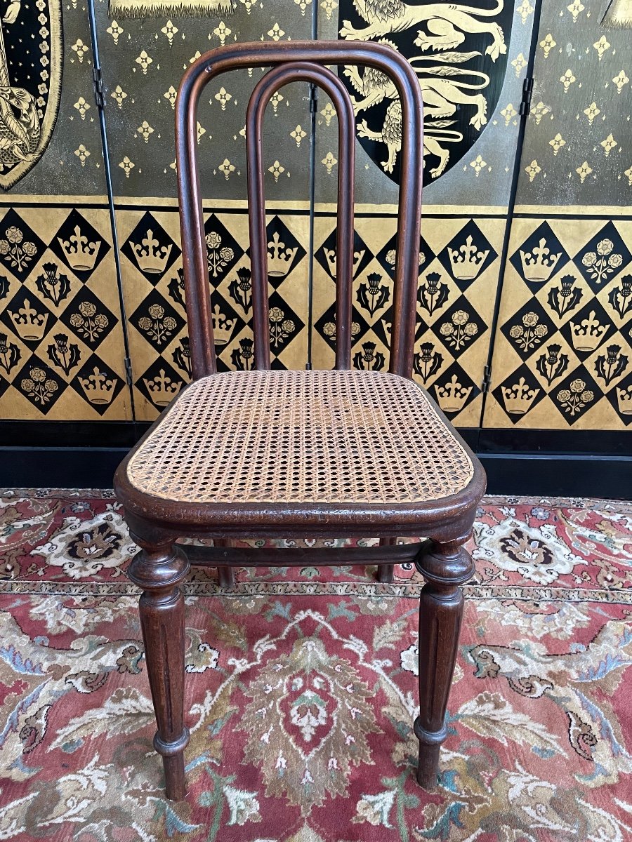 Suite Of 5 Thonet Chairs In Caning-photo-2