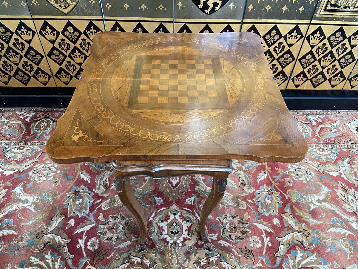 Louis XVzn Marquetry Style Games Table-photo-3