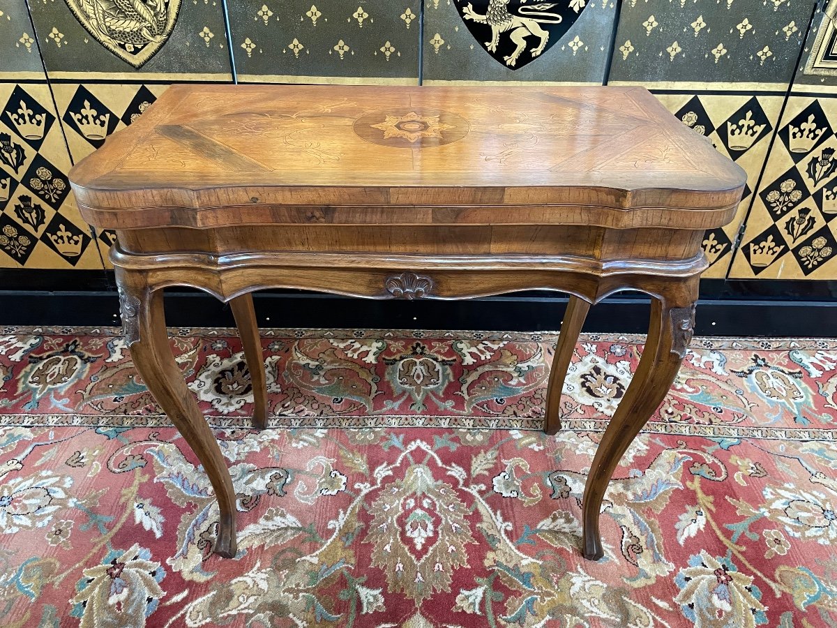 Louis XVzn Marquetry Style Games Table
