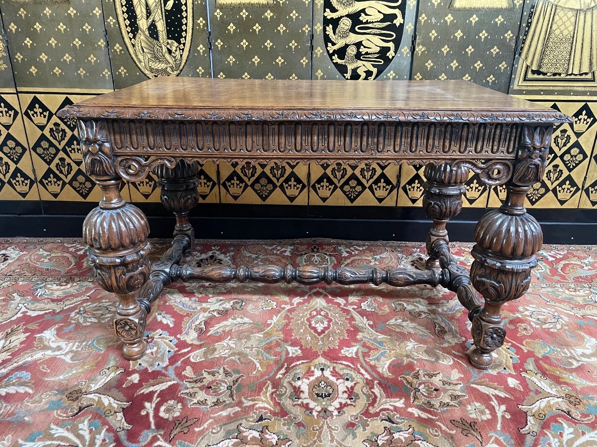 Bureau Plat De Style Renaissance -photo-3