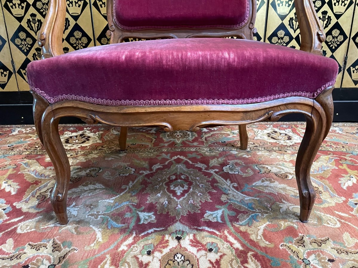 Suite Of 4 Louis XV Style Armchairs-photo-3