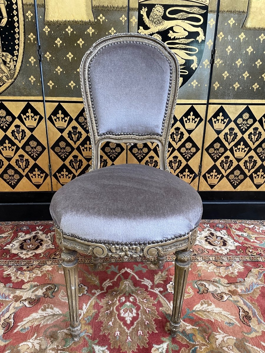 Salon Corbeille canapé  - fauteuils - bergères de style  De Style Louis XVI -photo-5