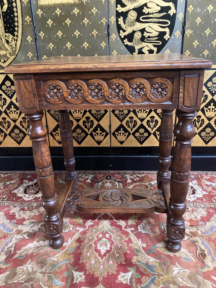 Console In Solid Oak