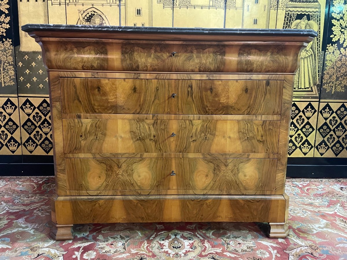 Louis Period Chest Of Drawers In Walnut