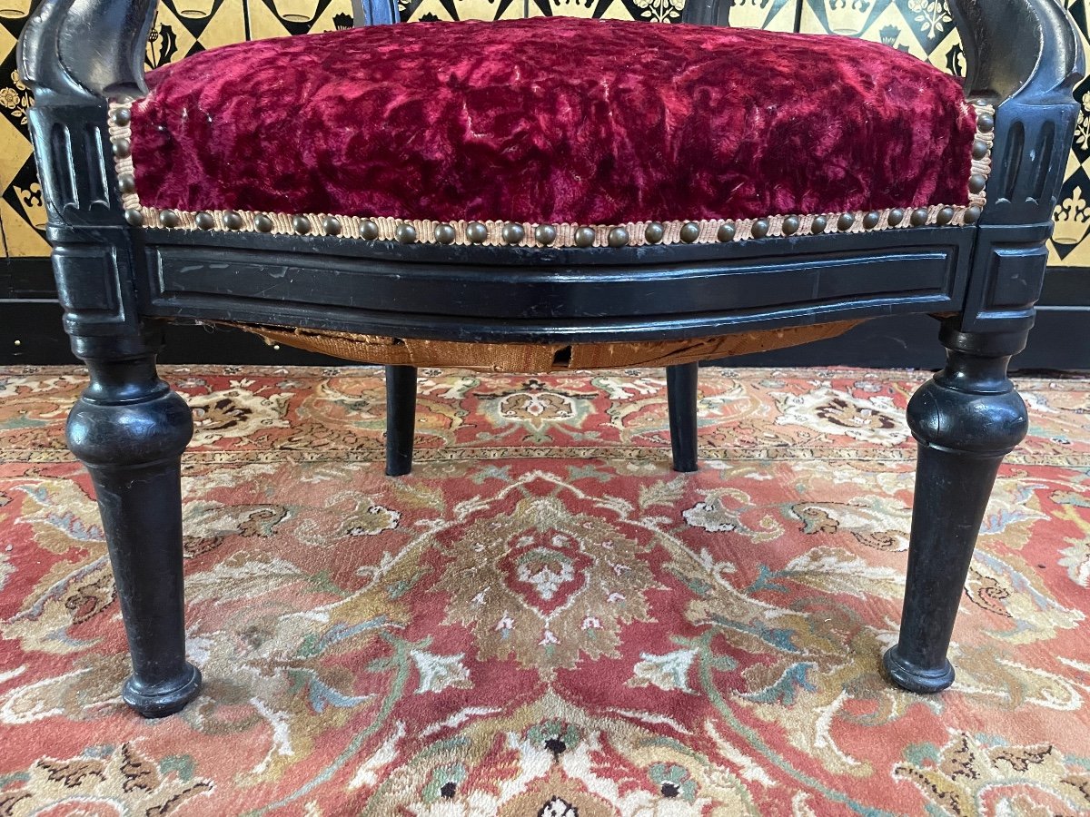 Napoleon III Period Office Armchair-photo-2