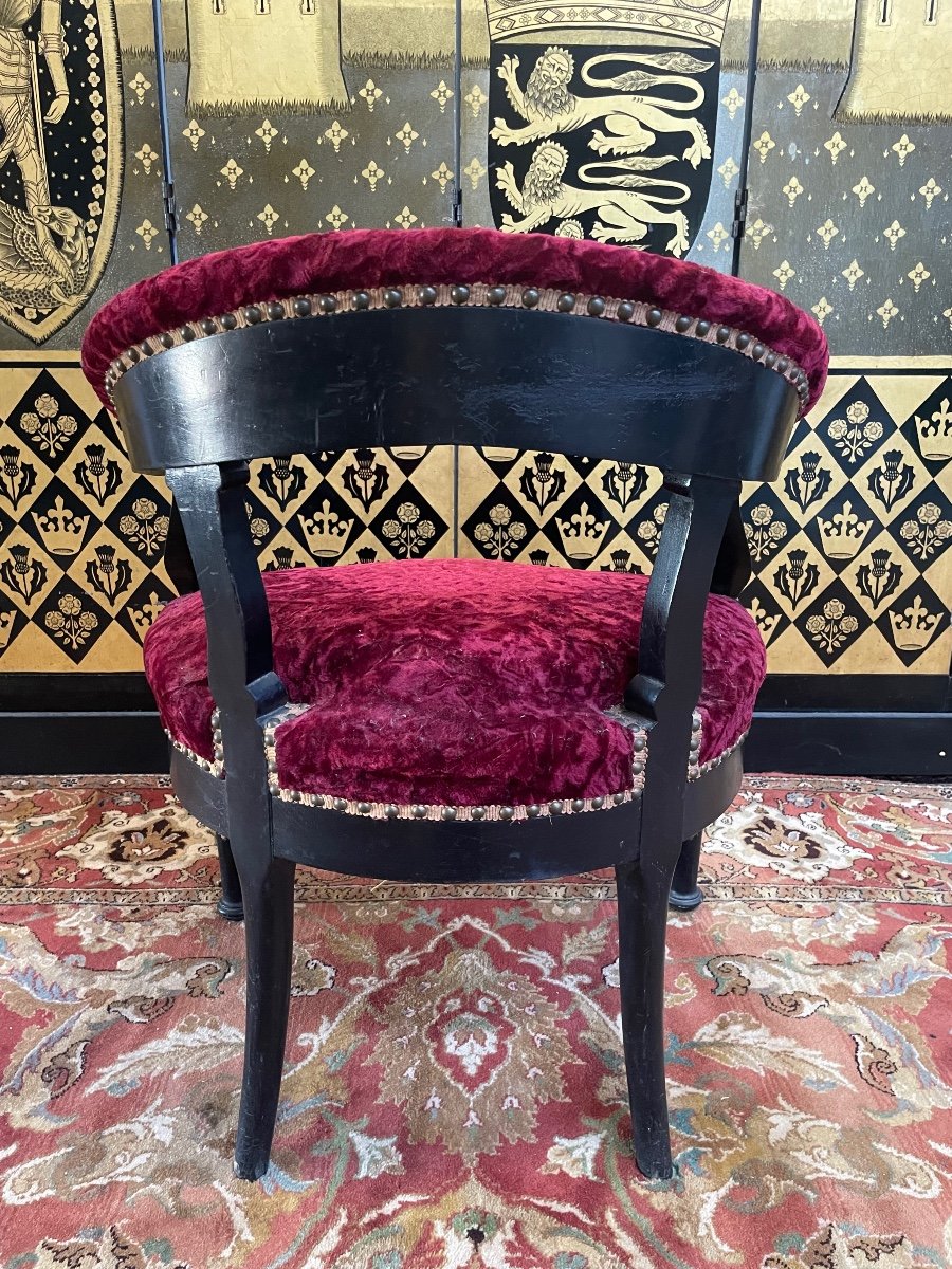 Napoleon III Period Office Armchair-photo-1