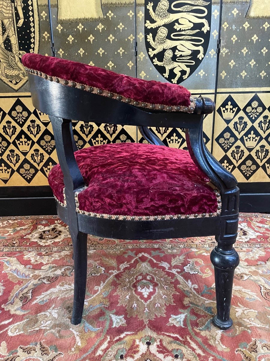 Napoleon III Period Office Armchair-photo-2