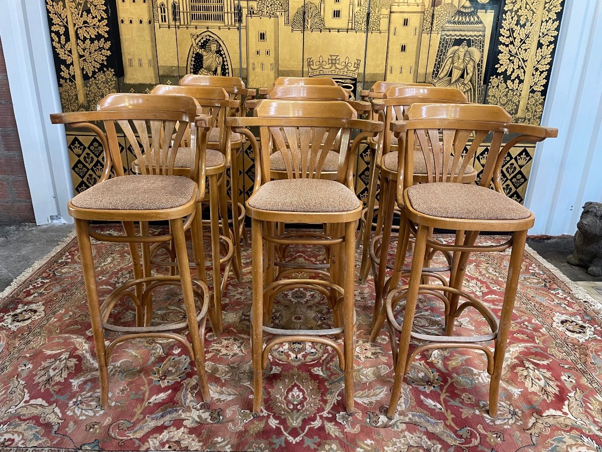 Suite De 9 Tabourets De Bar 