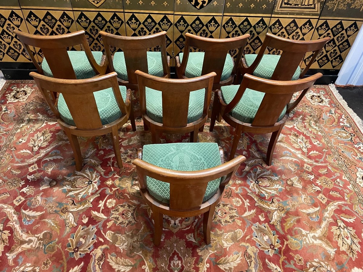 Suite De 8 Chaises Gondoles Empire-photo-4