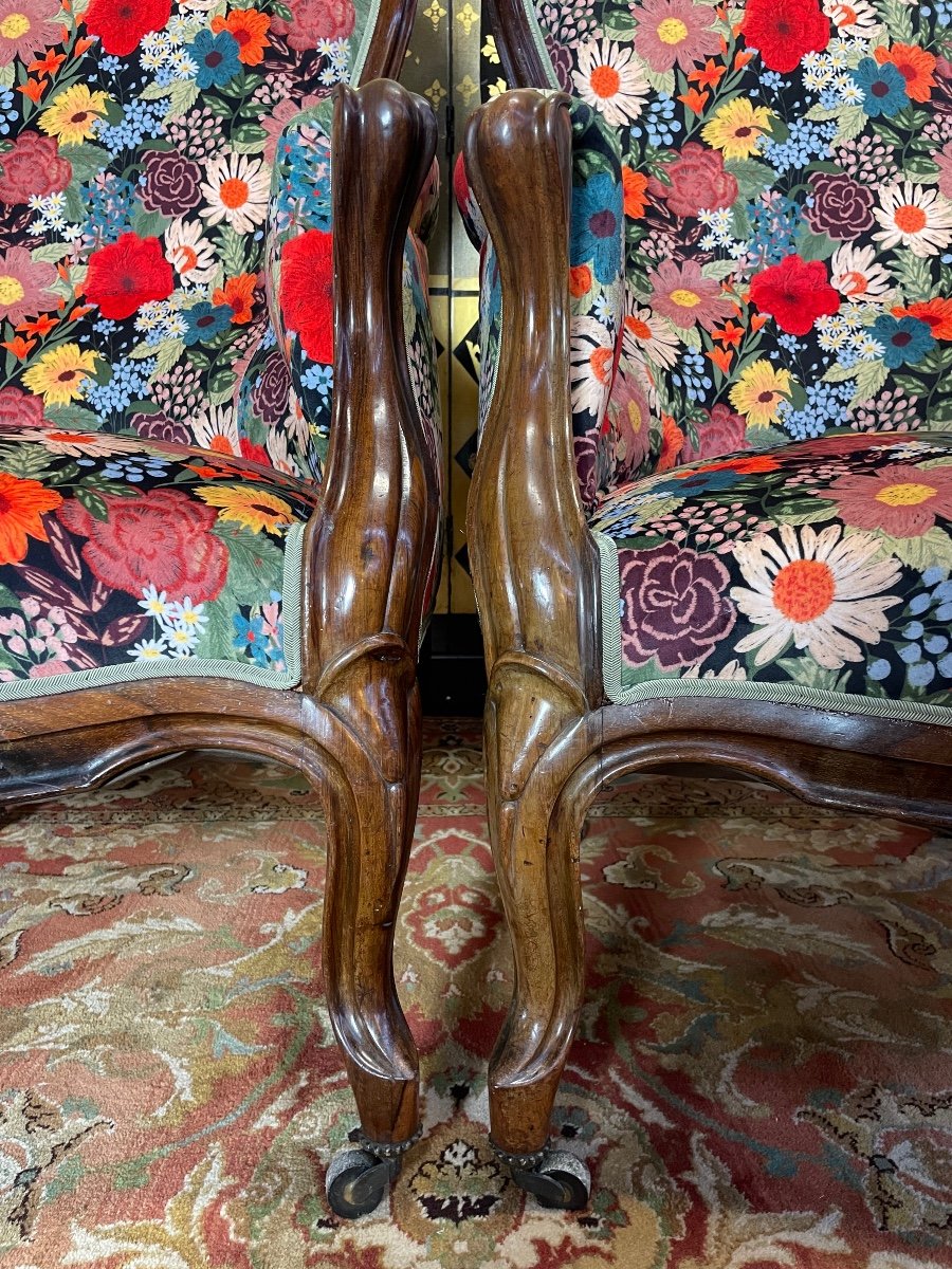 Paire De Fauteuil Louis Philippe Napoléon III-photo-4
