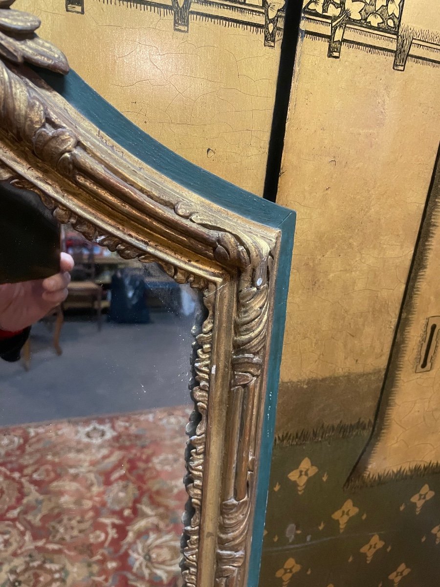 Louis XV Style Mirror With Pediment-photo-1