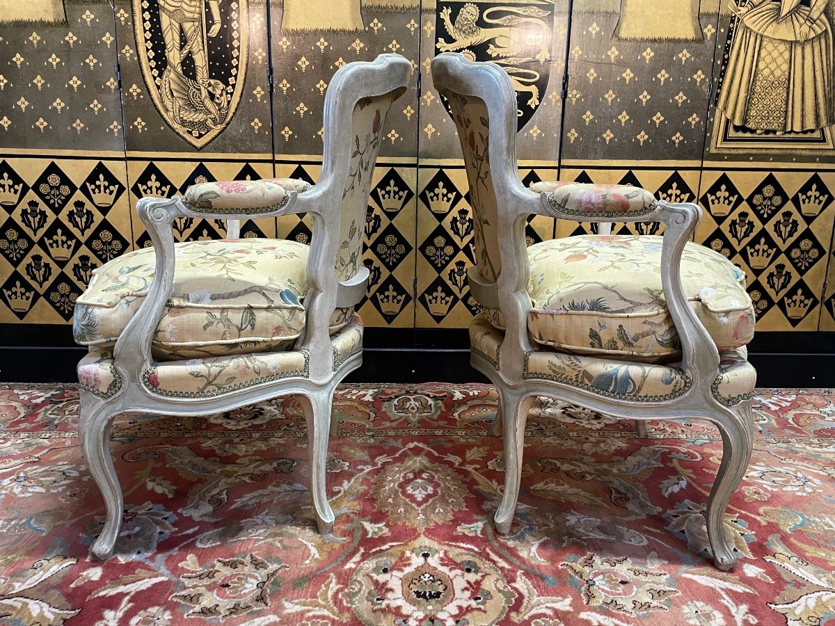 Paire De Fauteuils De Style Louis XV-photo-3