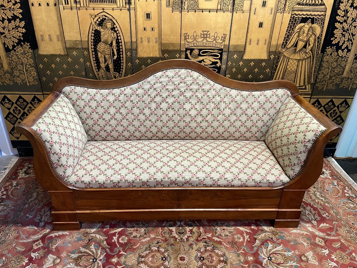 Sofa - Boat Bench Louis Philippe Period Walnut-photo-2