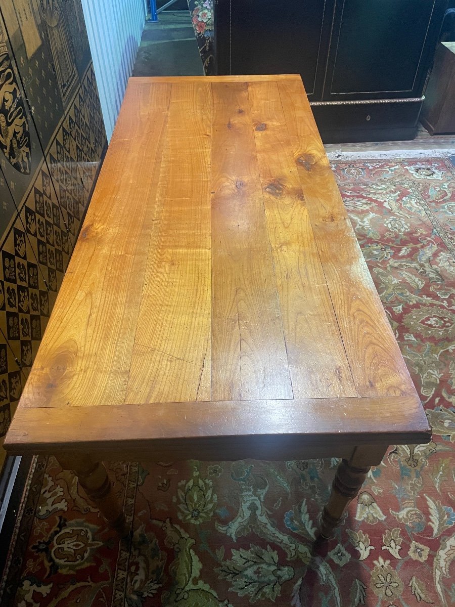 Table De Ferme Louis Philippe allonges intégrées -photo-2