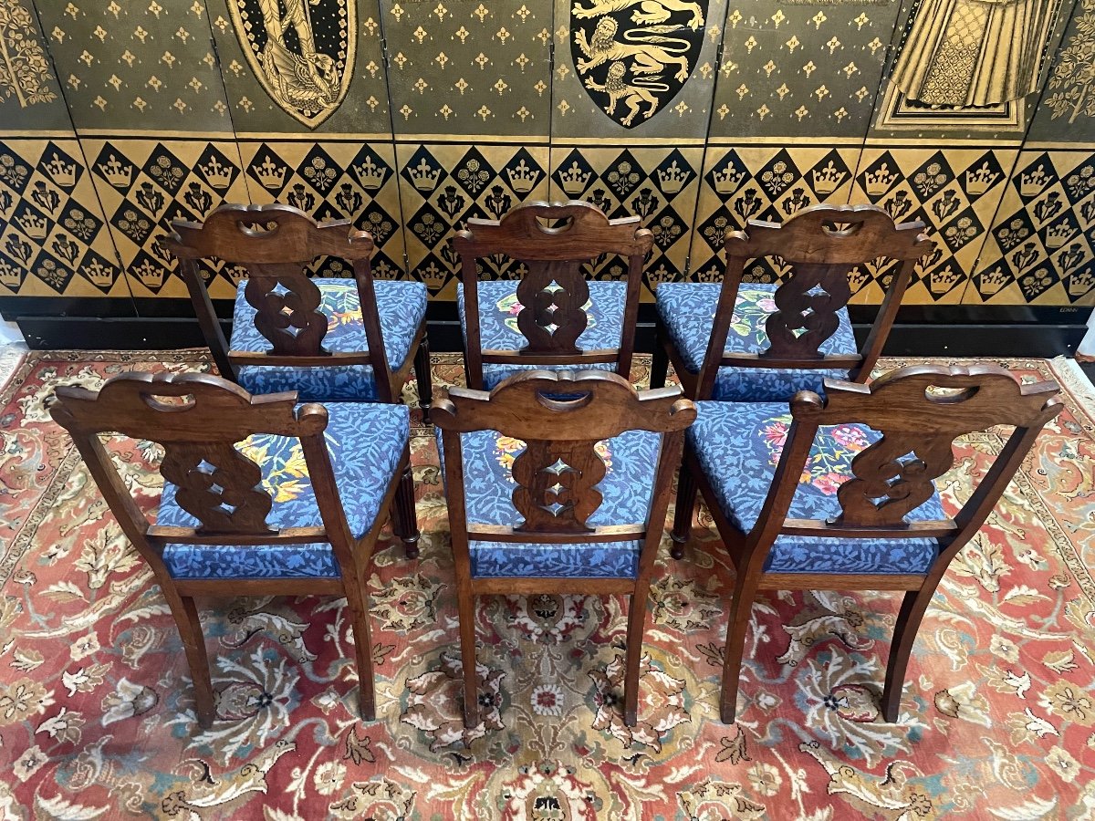 Suite De 6 Chaises Anglaises En Palissandre -photo-4