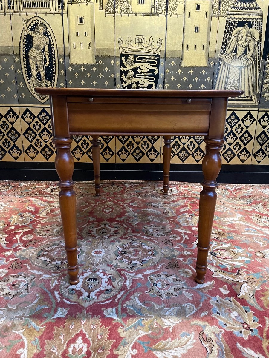 Louis Philippe Style Flat Desk With Zippers -photo-4