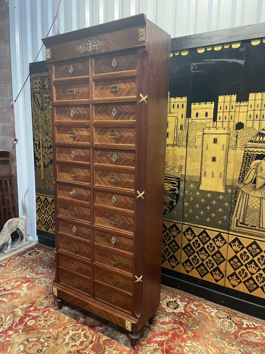 Meuble Cartonnier De Notaire Louis XVI -photo-2